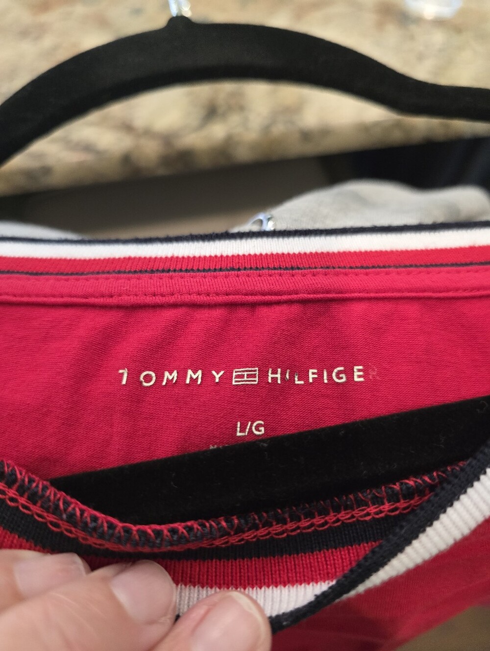 Tommy Hilfiger Red Quarter-Zip Pullover & Embossed Logo Tee Set - Picture 4 of 5